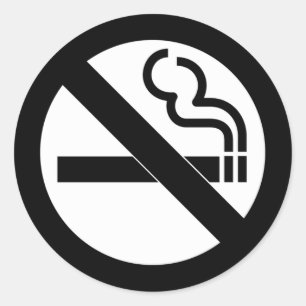 No Smoking Symbol Classic Round Sticker