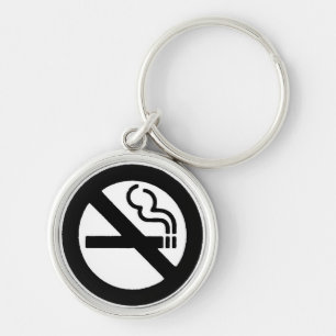No Smoking Symbol Key Ring