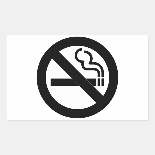 No Smoking Symbol Rectangular Sticker (Front)
