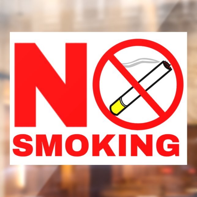 No Smoking Symbol Window Cling (Sheet 2)