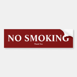 no smoking thank you bumper sticker