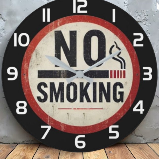  No Smoking Vintage Sign Large Clock (Creator Uploaded)