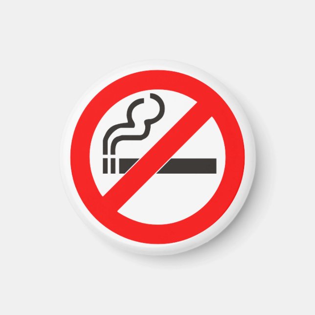 No Smoking Zone Magnet (Front)
