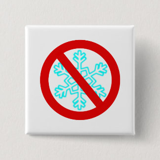 No Snowflake 15 Cm Square Badge
