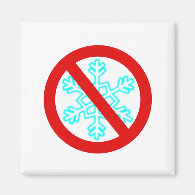 No Snowflake Magnet (Front)