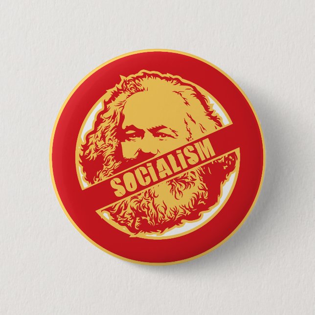 No Socialism 6 Cm Round Badge (Front)