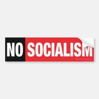 NO SOCIALISM! (BLACK/RED) BUMPER STICKER