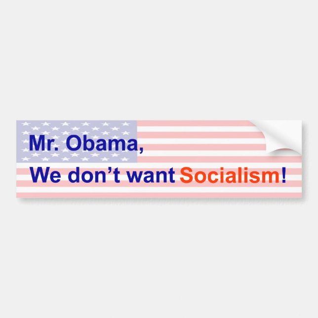 No Socialism Bumper Sticker (Front)