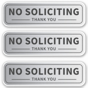 No Solicitation Sign Pack of 3