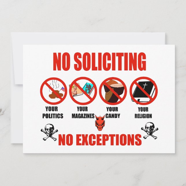 No Soliciting (Front)
