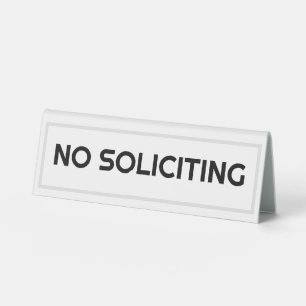 NO SOLICITING
