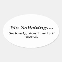 No Soliciting 4 Pack sticker