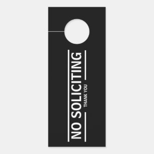 NO SOLICITING DOOR HANGER
