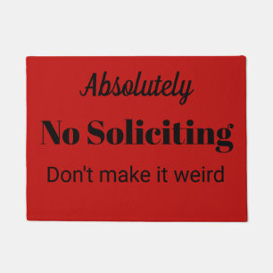 No Soliciting Door Mat