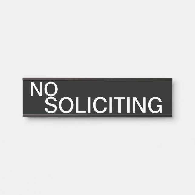 No Soliciting Door Sign (Front)