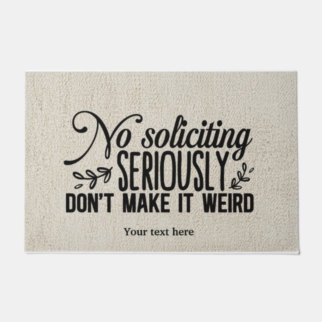 No soliciting doormat (Front)