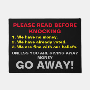 No Soliciting Doormat