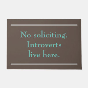 No Soliciting Doormat for Introverts