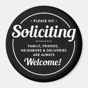 No Soliciting (edit colors) Front Door Entrance Magnet