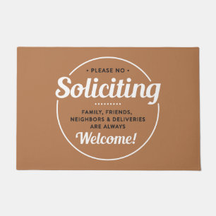 No Soliciting (edit colours) Front Door Entrance D Doormat