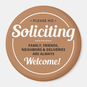 No Soliciting (editable) Front Door Entrance Magnet