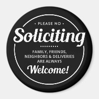 No Soliciting (editable) Front Door Entrance