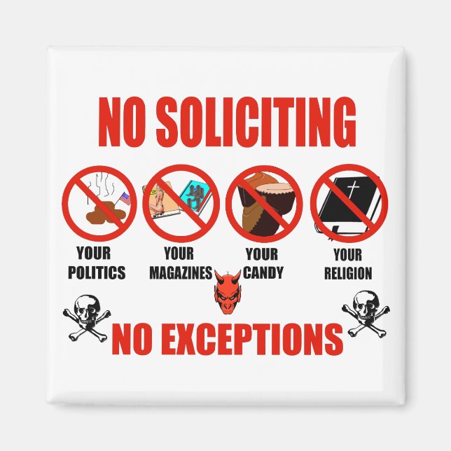 No Soliciting Magnet (Front)