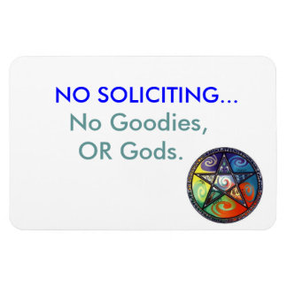 No Soliciting magnet, with Pentacle Magnet
