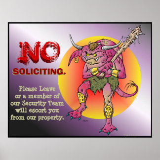 No Soliciting Poster