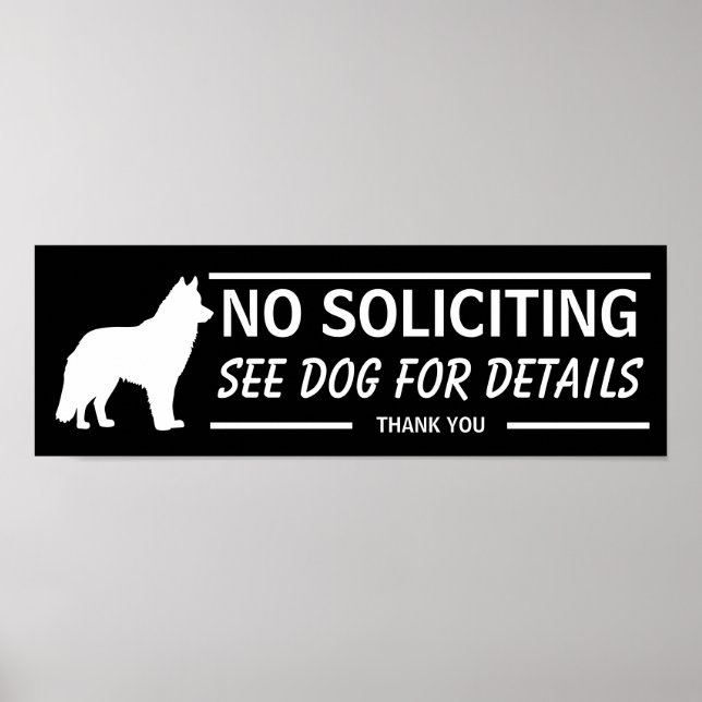 No Soliciting See Dog For Details Alaskan Malamute Poster (Front)