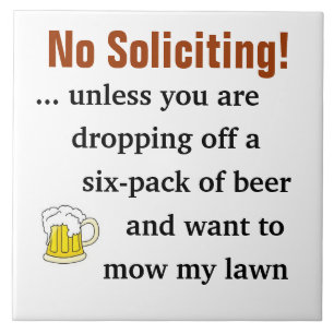 No Soliciting Sign Tile