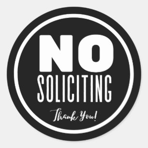 No Soliciting Sticker