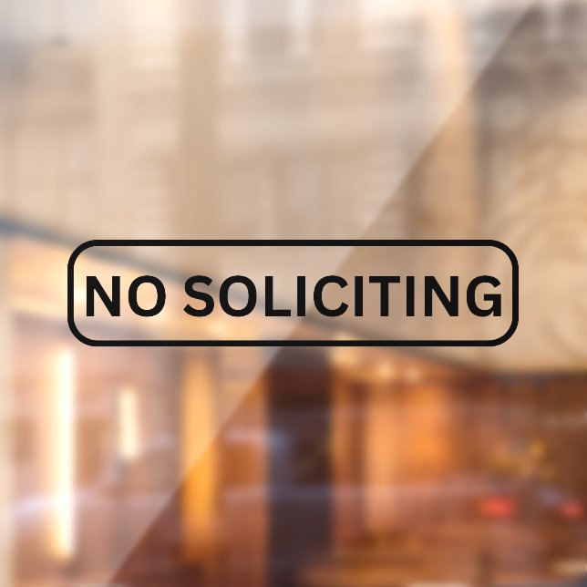 No Soliciting Storefront Decal (Sheet 2)