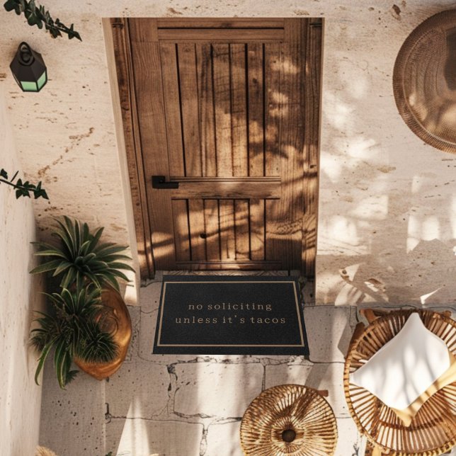 No Soliciting Unless It’s Tacos Custom Funny  Doormat (Creator Uploaded)