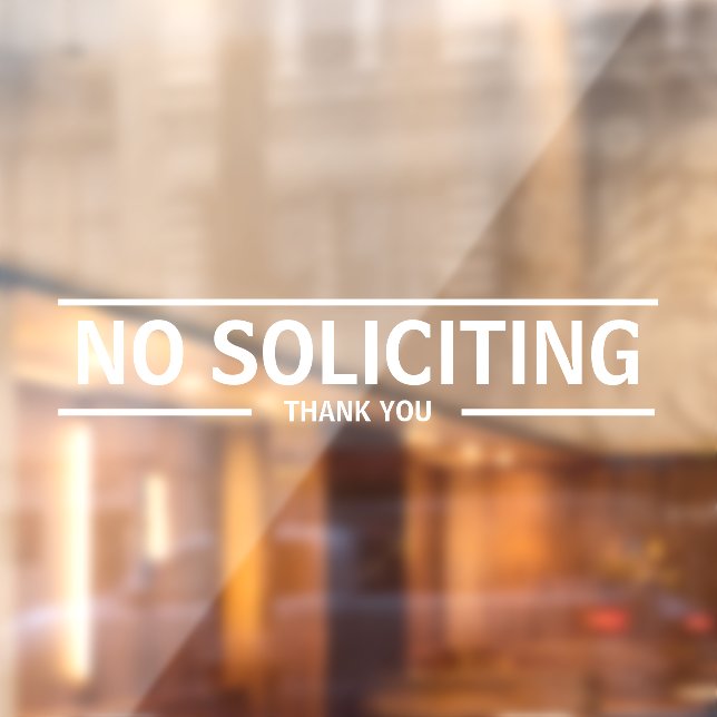 NO SOLICITING WINDOW CLING (Sheet 2)