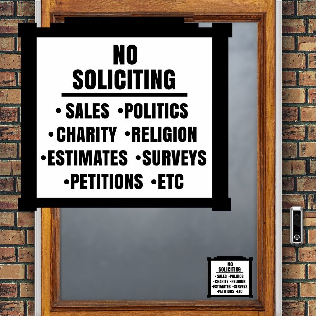 NO SOLICITING Window Cling (Creator Uploaded)