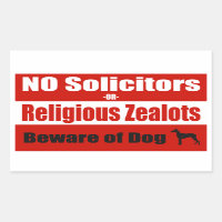 NO Solicitors Door/Window Sticker