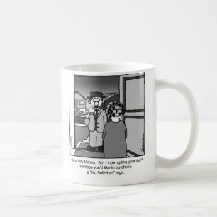 No Solicitors Sign Salesman Coffee Mug