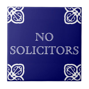 No Solicitors Sign Tile