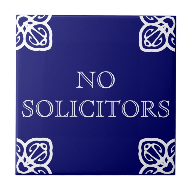 No Solicitors Sign Tile (Front)