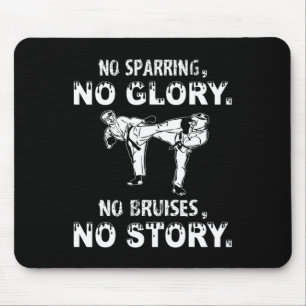 No Sparring No Glory Motivational Karate Quote Boy Mouse Mat