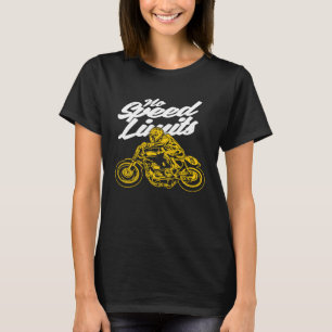 No Speed Limits Vintage Style Retro Motorcycle Rac T-Shirt