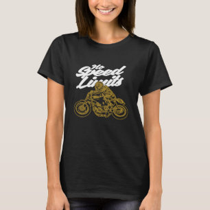 No Speed Limits Vintage Style Retro Motorcycle Rac T-Shirt