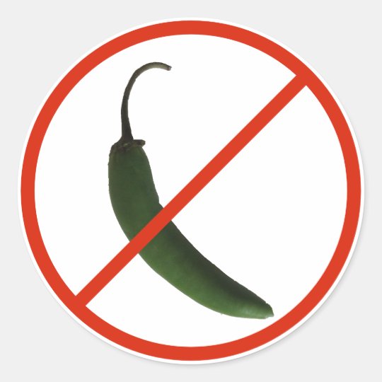 No spicy food please classic round sticker Zazzle.co.uk