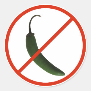 No spicy food please classic round sticker
