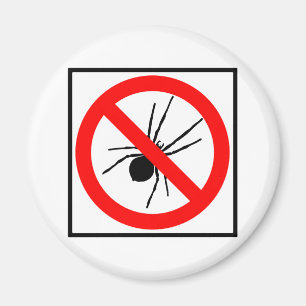 No Spiders Highway Sign Magnet