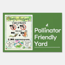 No Spray Yard Sign