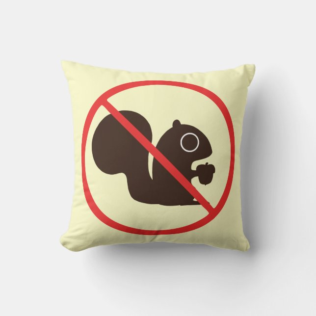 No Squirrels Cushion (Front)