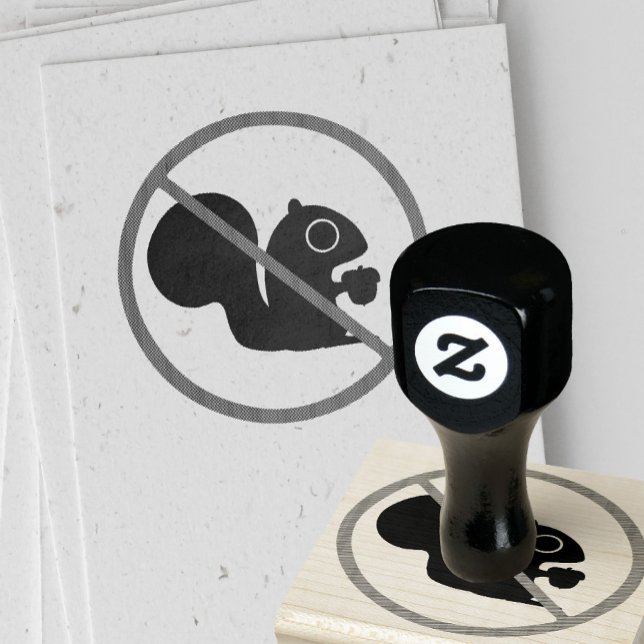 No Squirrels Rubber Stamp (Creator Uploaded)