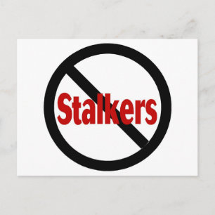 No Stalkers Postcard